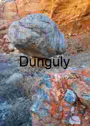 Balanced Rock and Colorful Boulder in Desert Canyon Landscape