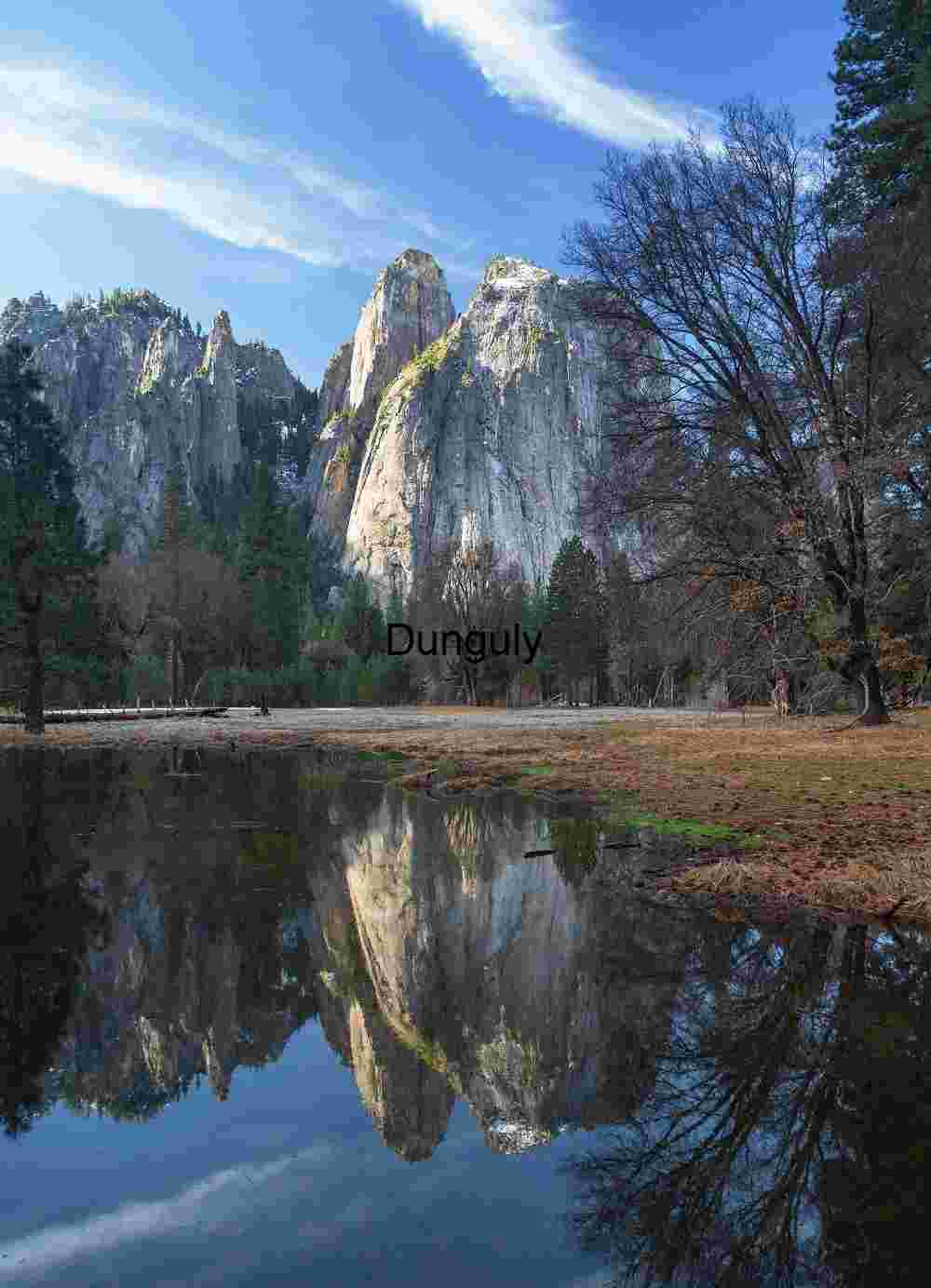 Cathedral Rocks Reflection | Yosemite Valley Tranquility