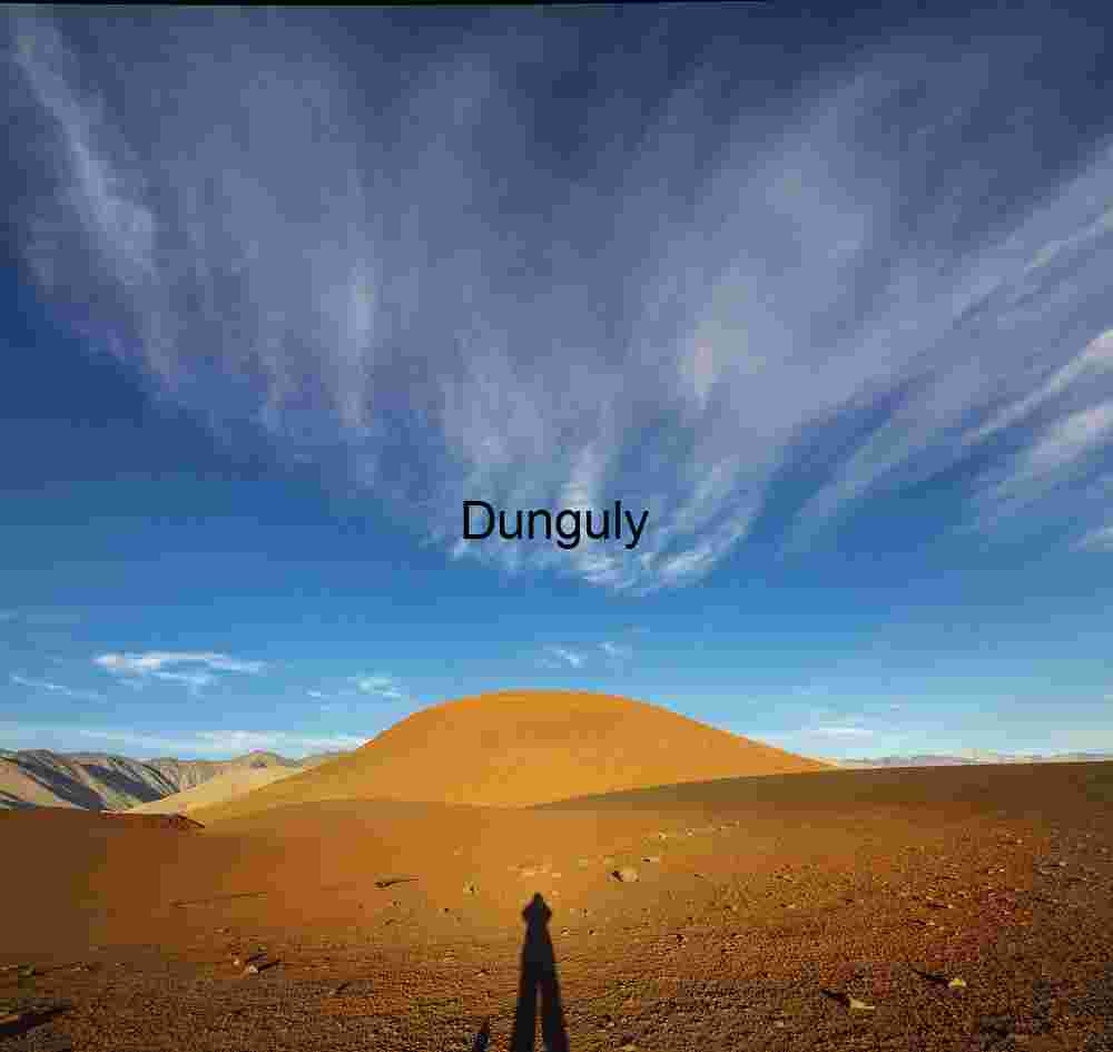 Golden Sand Dune with Photographer’s Shadow — Desert Landscape Photography