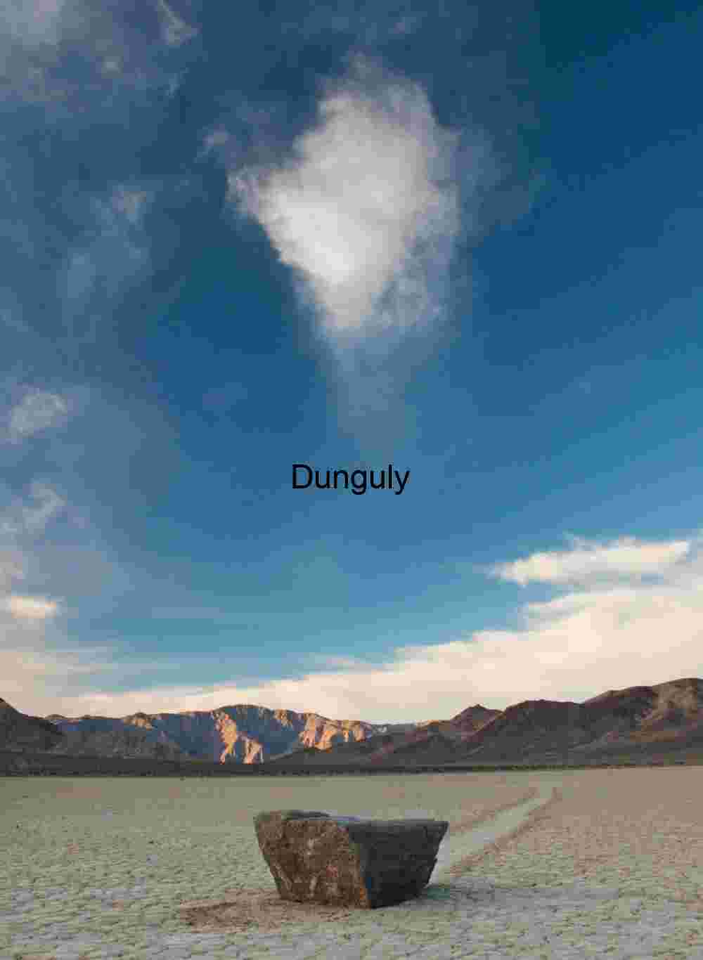 Sailing Stone on Cracked Playa Floor at Racetrack Playa