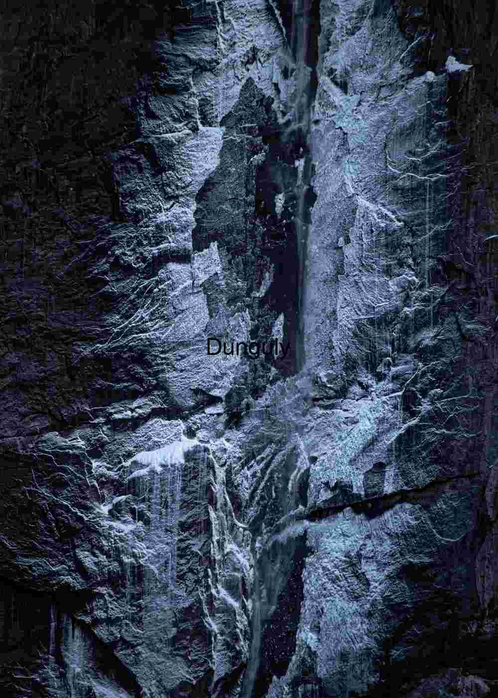 Early Ice on Upper Yosemite Falls - Dramatic Winter Texture