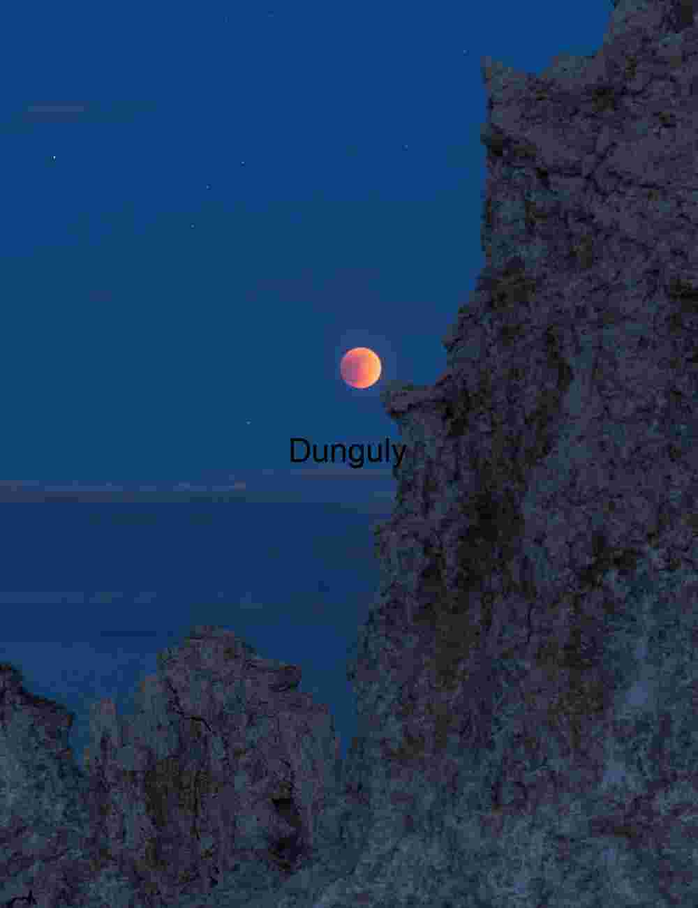 Lunar Eclipse Above Mono Lake Tufa Towers