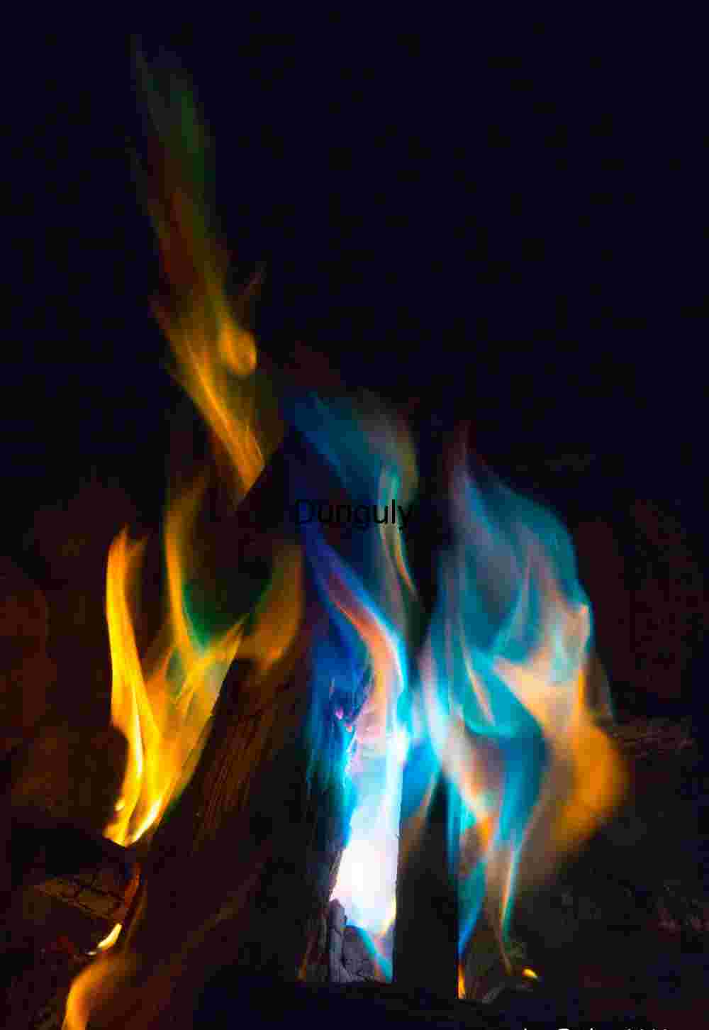 Colorful Flame Spectrum – Chemistry Fire Reaction with Mineral Salts