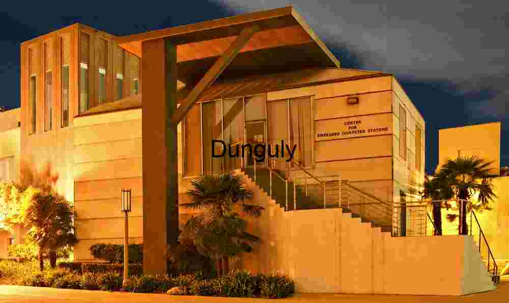 Modern Research Center at Night – Contemporary Glass and Concrete Architecture