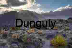 Sunbeams Over Misty Desert Mountains with Cacti and Rocky Path