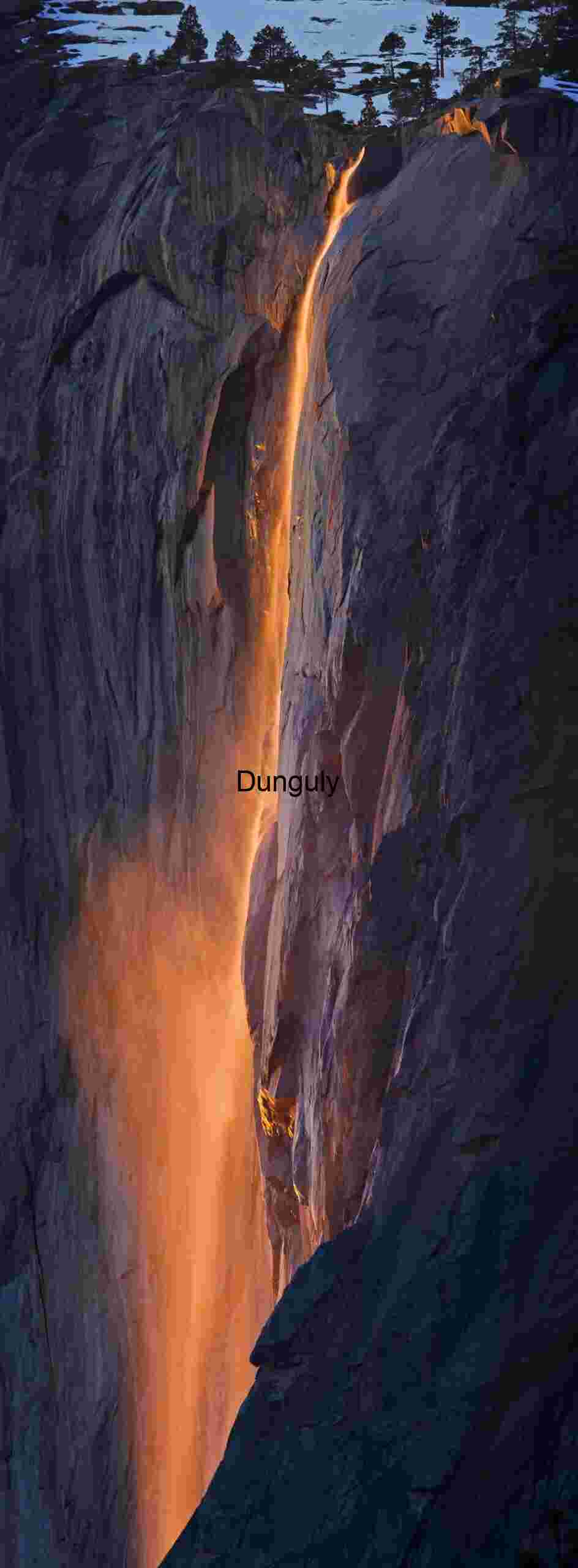 Yosemite Firefall: Horsetail Fall Glowing at Sunset