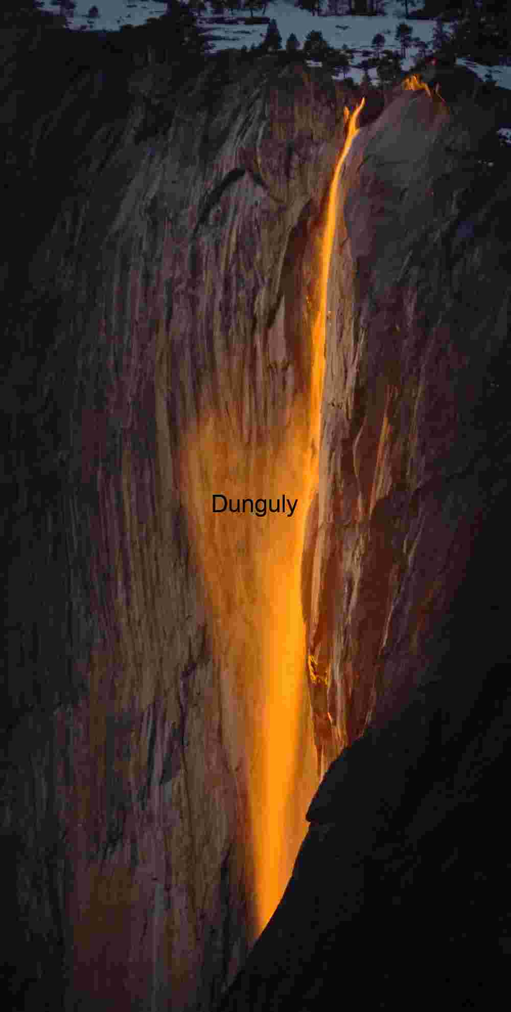 Horsetail, Fall, firefall, Feb. 18, 2008 | Yosemite Firefall