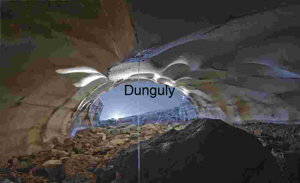 Frozen Threshold: Light Beyond the Glacier’s Veil