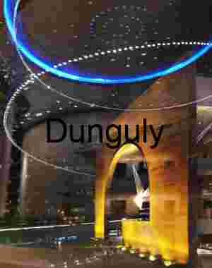 Futuristic Interior with Illuminated Archway and Spiral Ceiling Lights