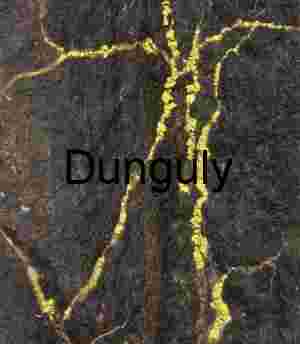 Veins of Sulfur: Yellow Mineral Deposits in Fractured Rock