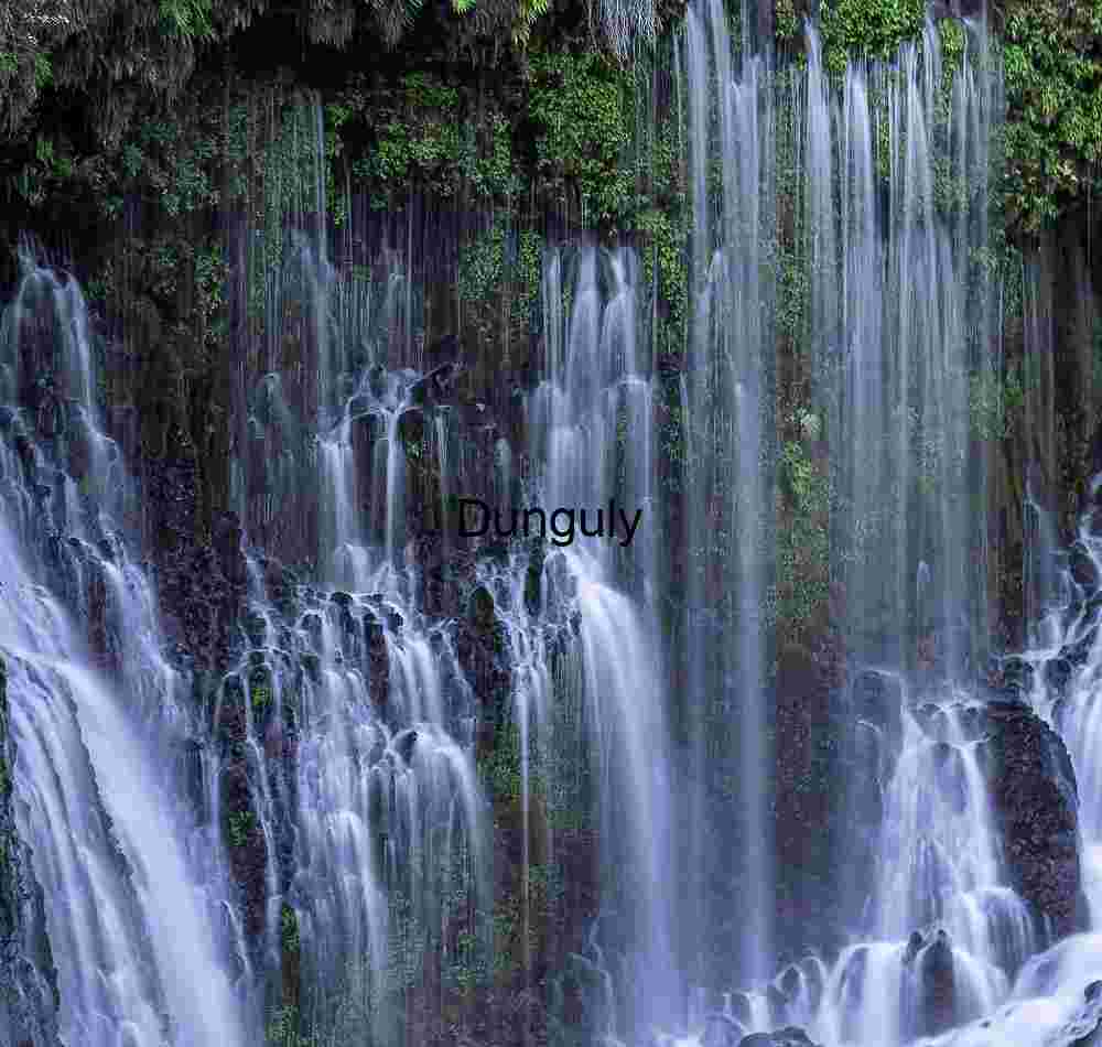 Veil of Moss: Waterfall in Lush Cascade