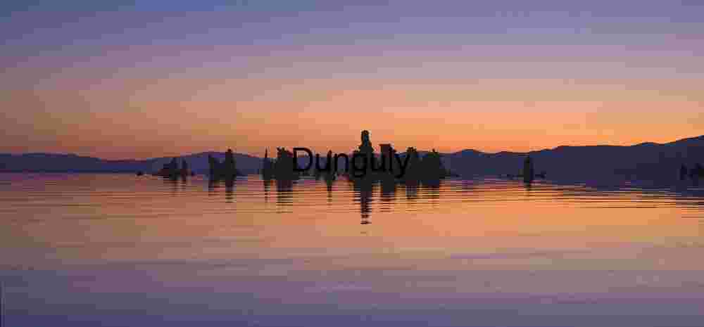 Tufa Towers Reflected in Mono Lake at Sunset