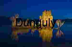 Illuminated Tufa Towers Reflected in Mono Lake at Night