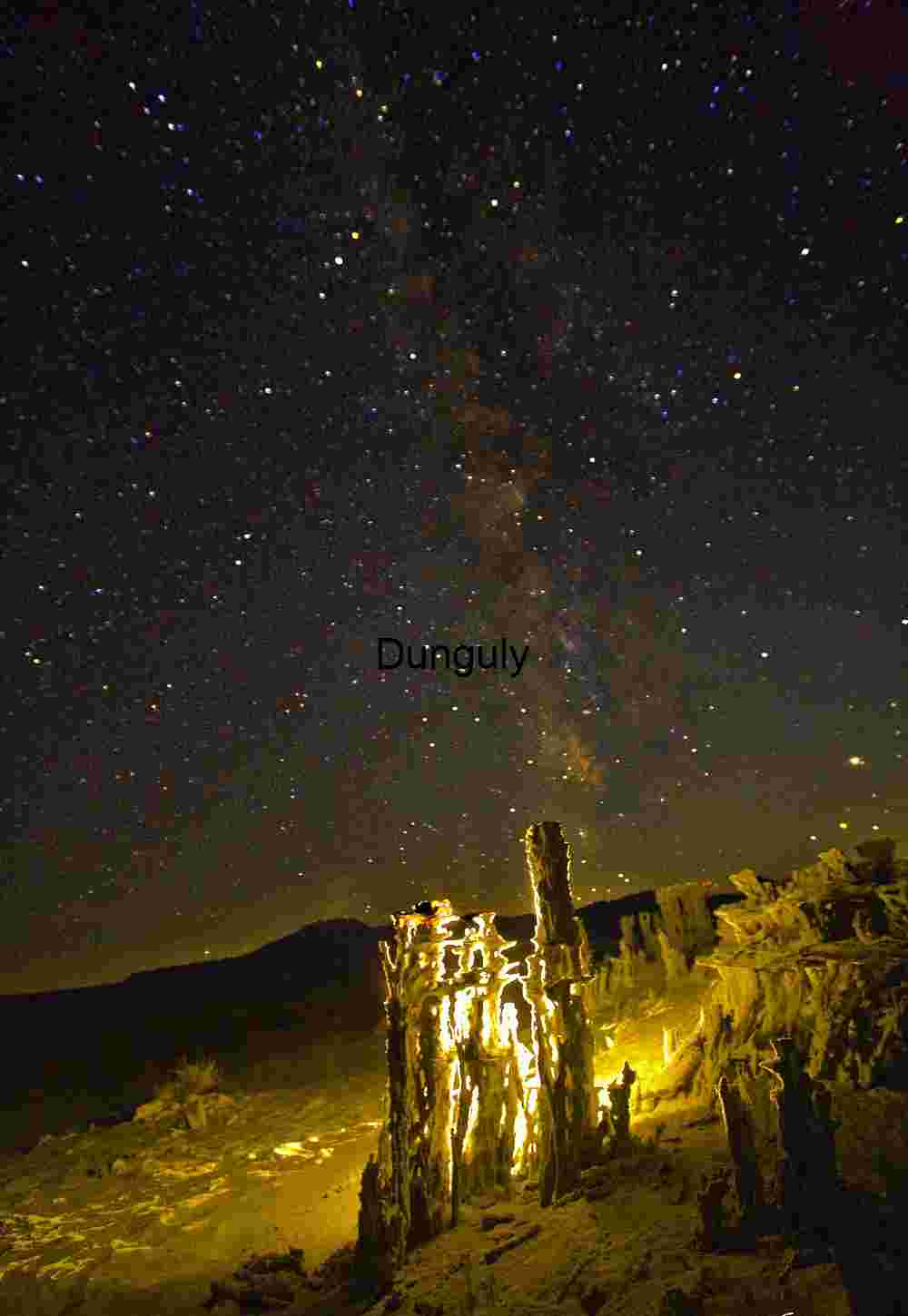 Milky Way Over Illuminated Tufa Towers at Mono Lake