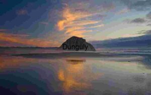 Sunset Reflections at Morro Rock: Coastal Elegance and Geological Majesty