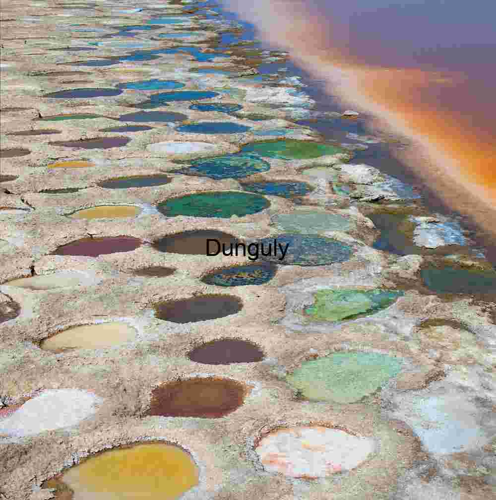 Salt Pans and Mineral Pools Along Hypersaline Lake Shoreline