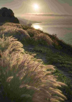 Golden Passage: Coastal Grassland at Sunrise