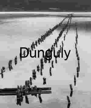 Vanishing Pier Pilings in Calm Water – Black and White Minimalist Seascape