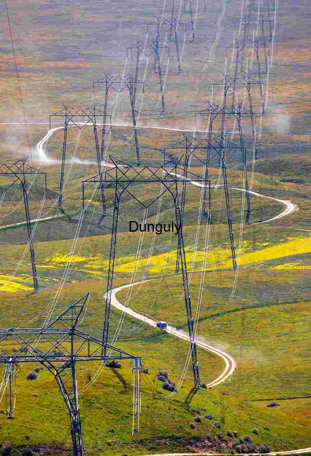 Power Lines Over Temblor Range – Carrizo Plain National Monument