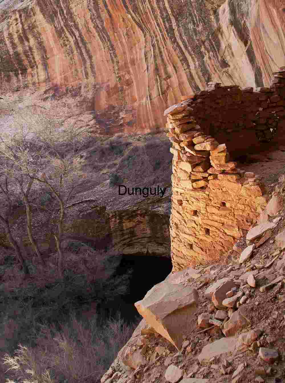 Monarch Cave Round Tower: Ancestral Puebloan Cliff Dwelling Ruin