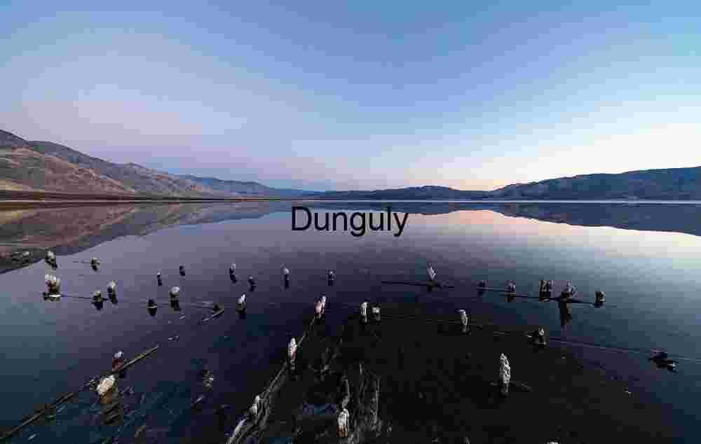 Geometric Lines of Submerged Pier Against Mountain Backdrop