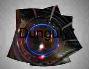 Futuristic Atrium Ceiling with Concentric Lights and Symmetry