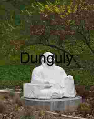 Serene Stone Statue in Garden Setting