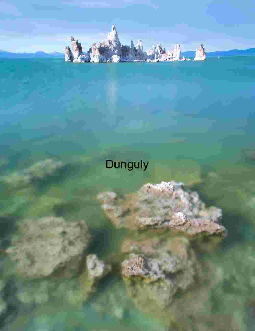 Tufa Towers and Submerged Rocks in Clear Waters of Mono Lake