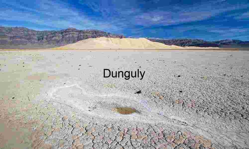 Salt Memory: Cracked Earth and Dunes Beneath a Blue Horizon