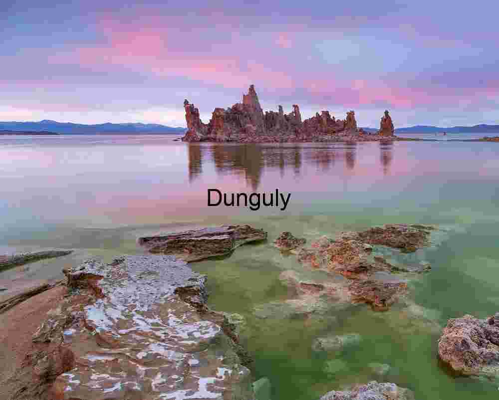 Tufa Towers and Submerged Rocks in Pastel Waters of Mono Lake