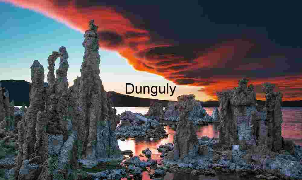 Tufa Towers at Mono Lake Under Fiery Sunrise Sky
