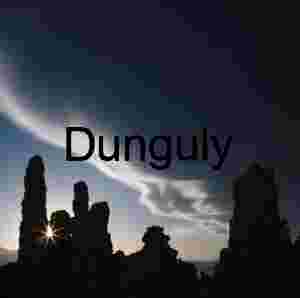 Tufa Tower Silhouettes with Sunburst and Sweeping Clouds at Mono Lake