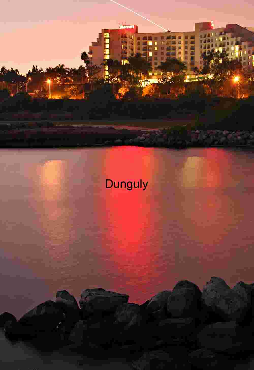 Marriott Hotel Reflections on Waterfront at Twilight