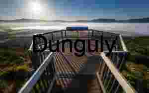 Foggy Mountain Overlook Platform with Valley Clouds and Sunlit Peaks