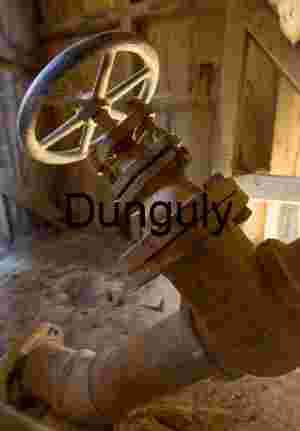 Rusted Industrial Valve in Weathered Utility Shed