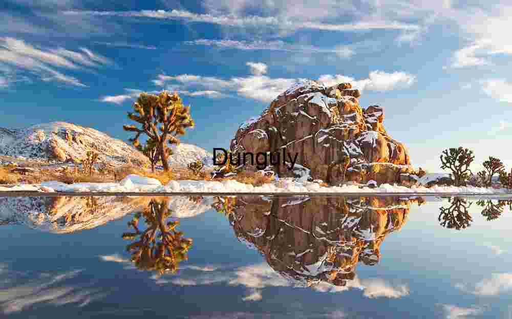 Reflected Silence: Snow and Stone in Desert Stillness