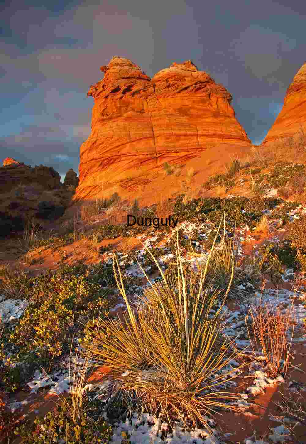 Coyote Buttes South Sunset After Snowfall, Arizona Desert