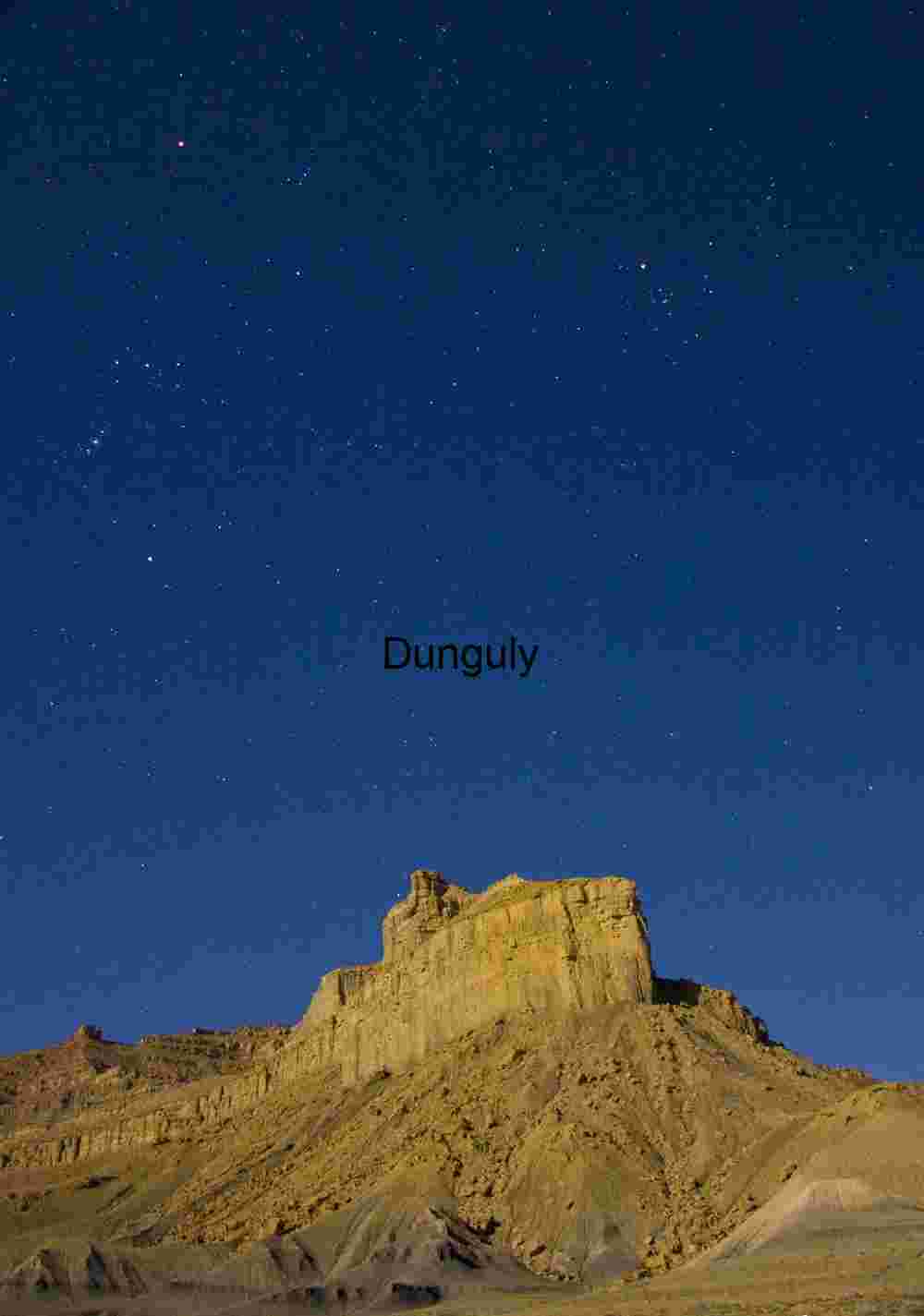 Badlands Mesa Under Moonlight & Stars