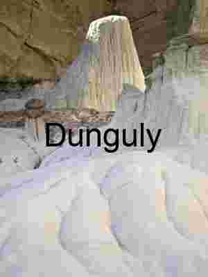 Brain rock catching morning light