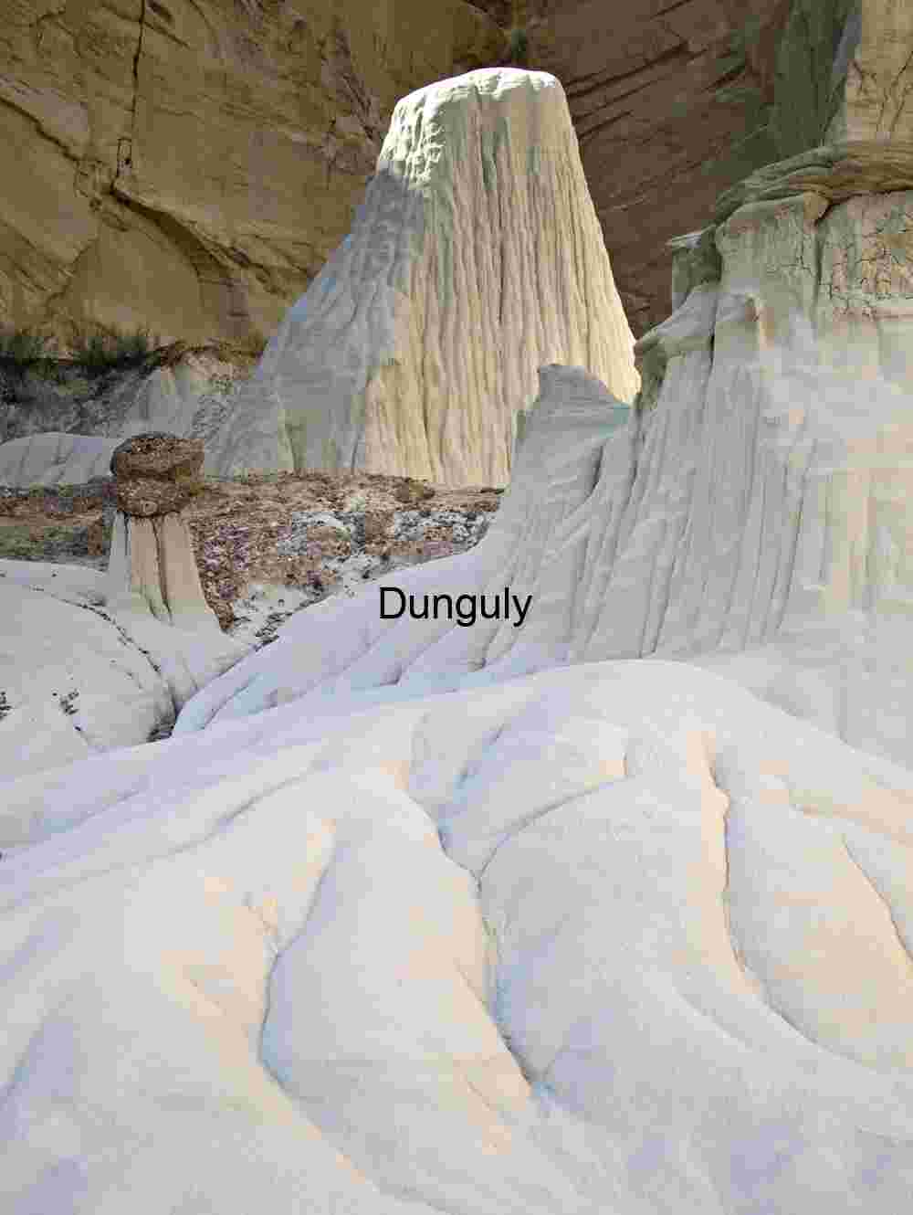 Brain rock catching morning light