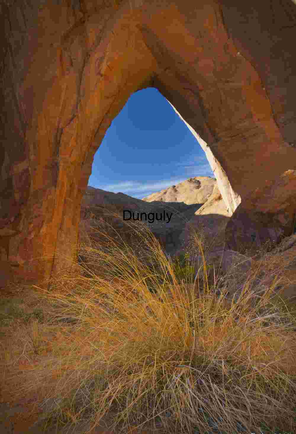 Broken Bow Arch and grasses, Willow Gulch, Escalante
