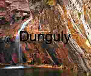 Canyon Waterfall Cascade: Red Rock Wall & Dark Pool Art