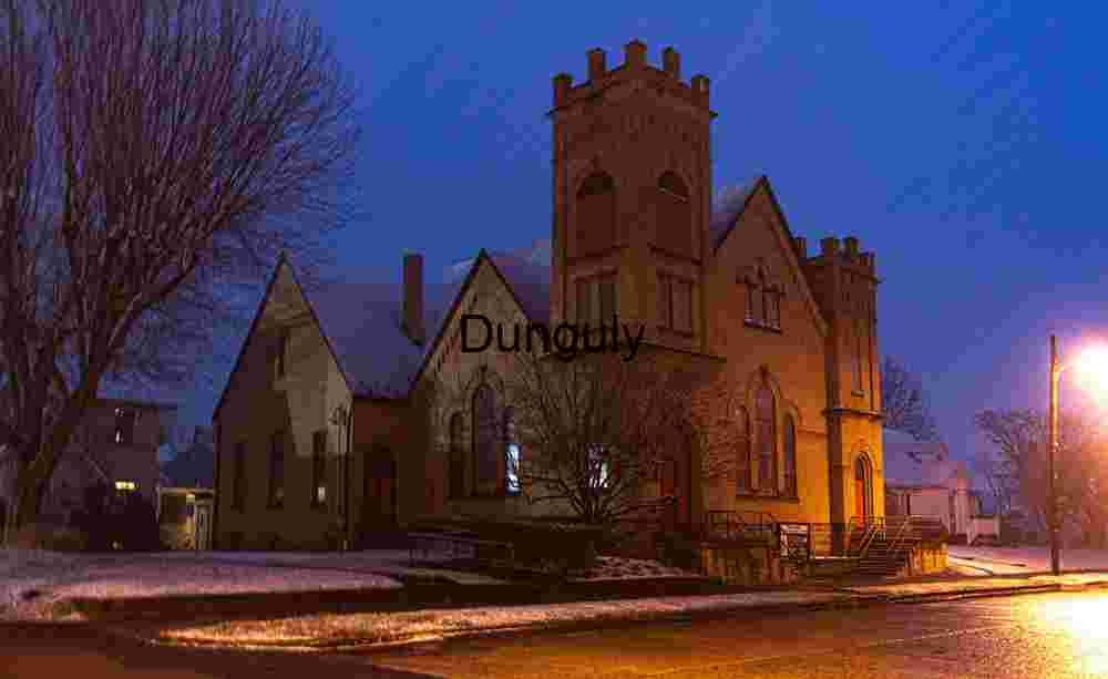 Church on a snowy night, Confluence; GAP trail