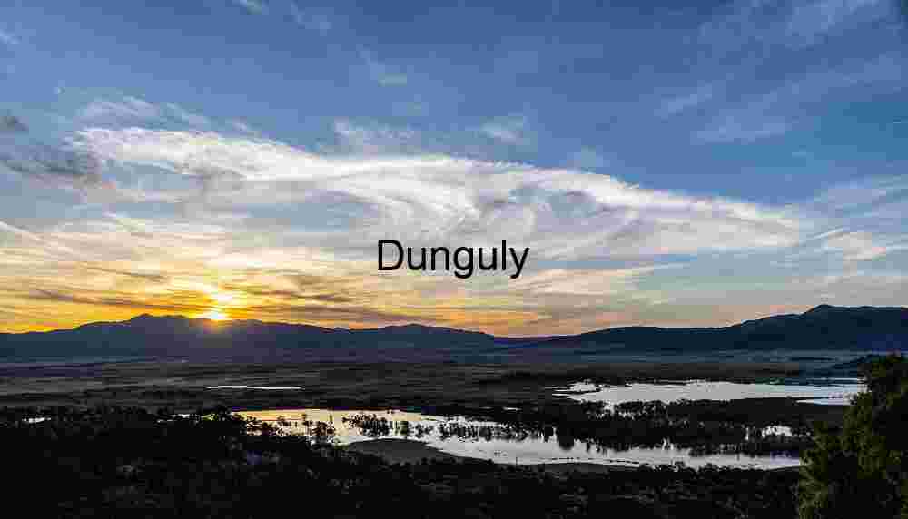 Vivid Wetlands Sunset Landscape with Cirrus Cloud Swirl