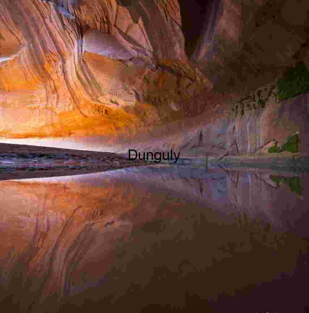 Golden Rorshach test, Neon Canyon, Escalante, Grand Staircase N.M., Utah