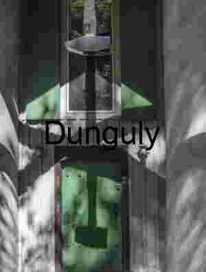 Dramatic Hammer Shadow on Green Door: Light & Architecture