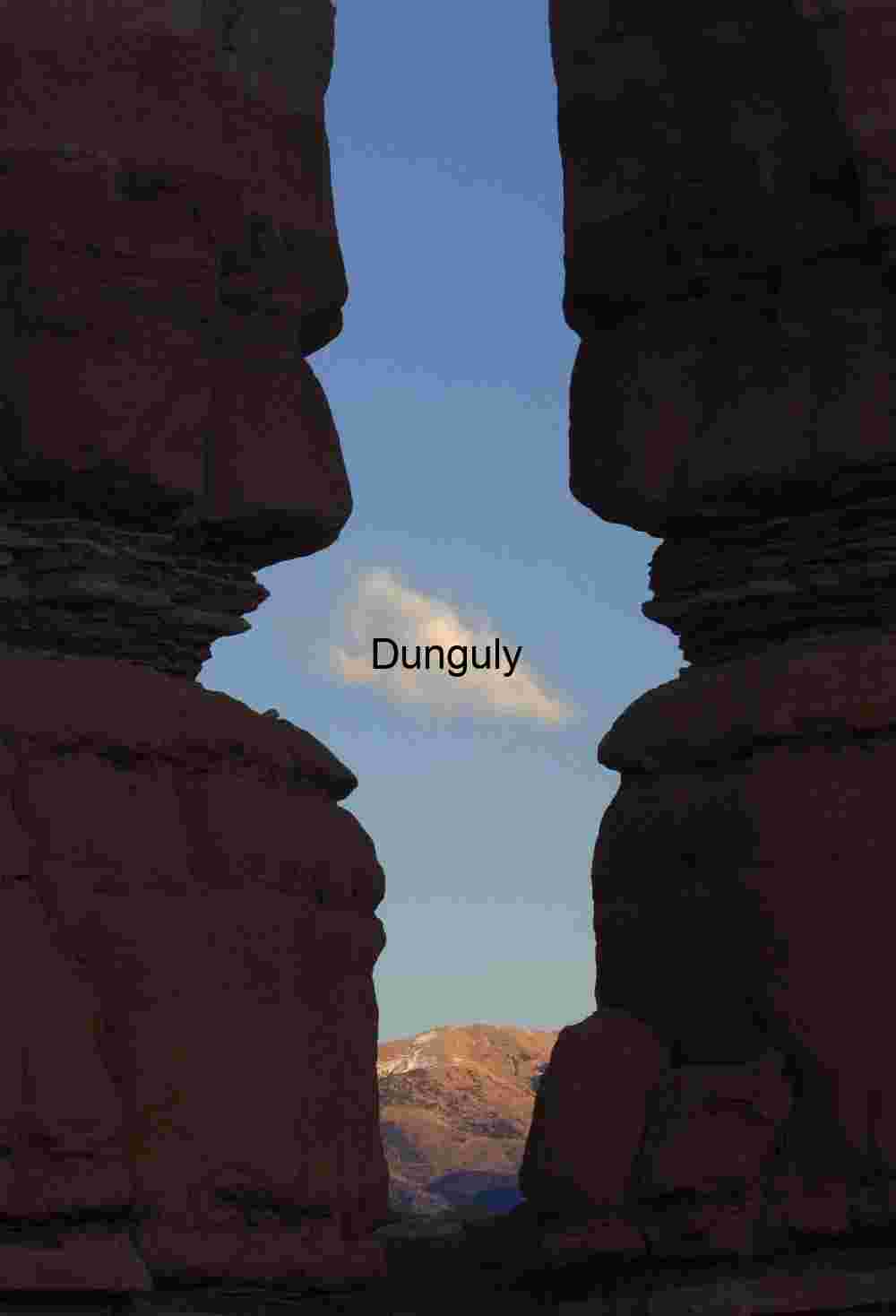 Henry Mountains through pillars by Notom road