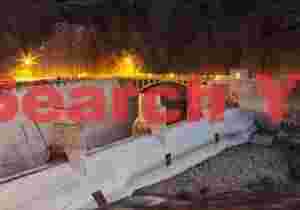 Bypass Tunnel Intake High Above Lowered Water Level at Hoover Dam