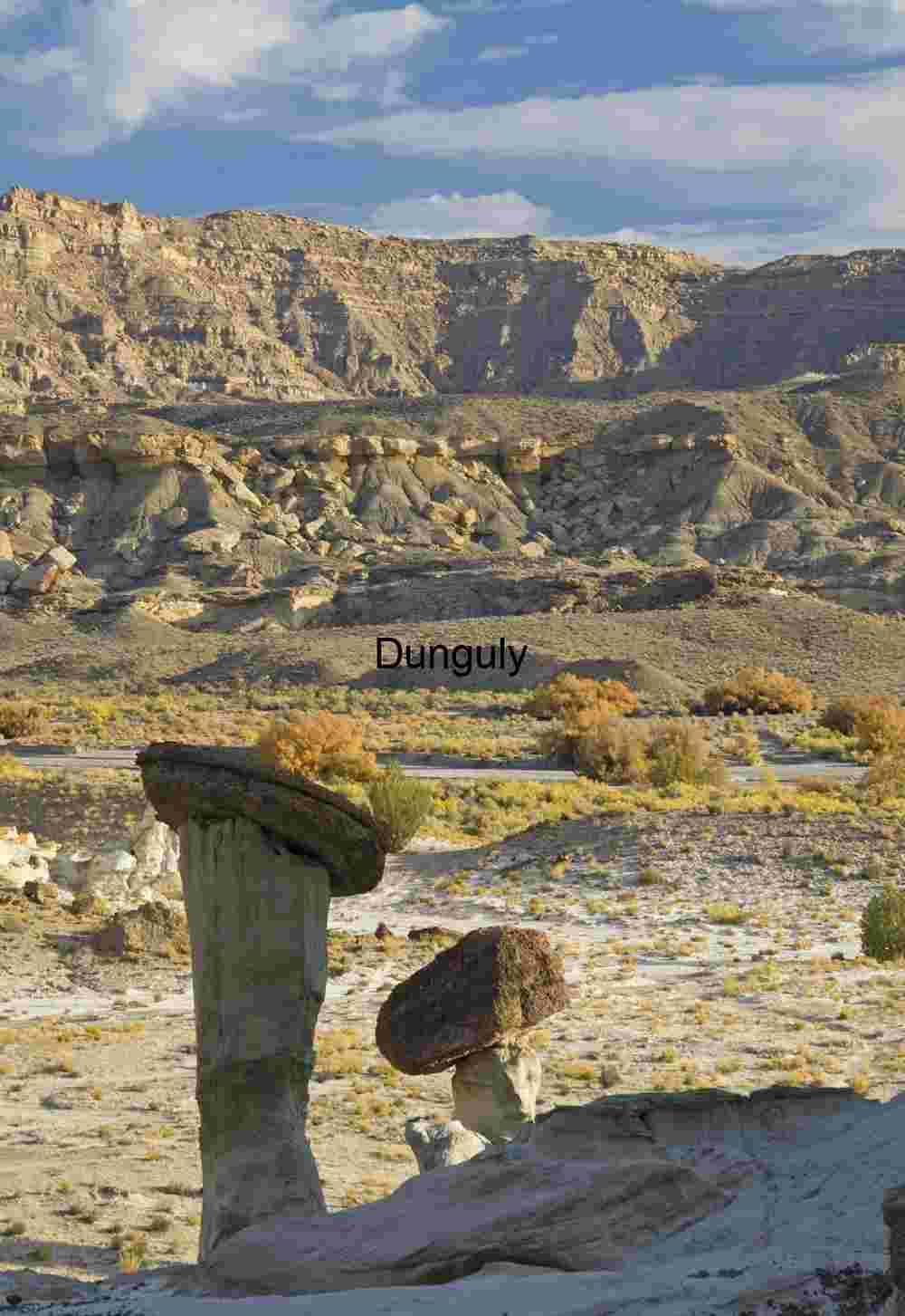 Hoodoos watching sunrise over the wash