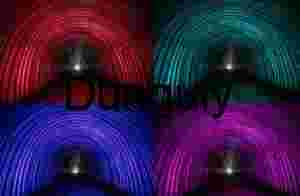 Inside the Pinkerton tunnel with a multi-hued light; GAP trail